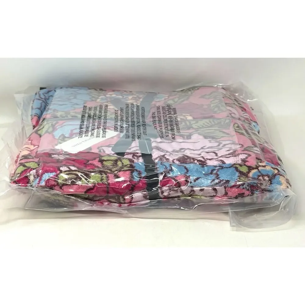 Vera Bradley Vibrant Gardenias Essential Throw Blanket Floral Bright Colorful